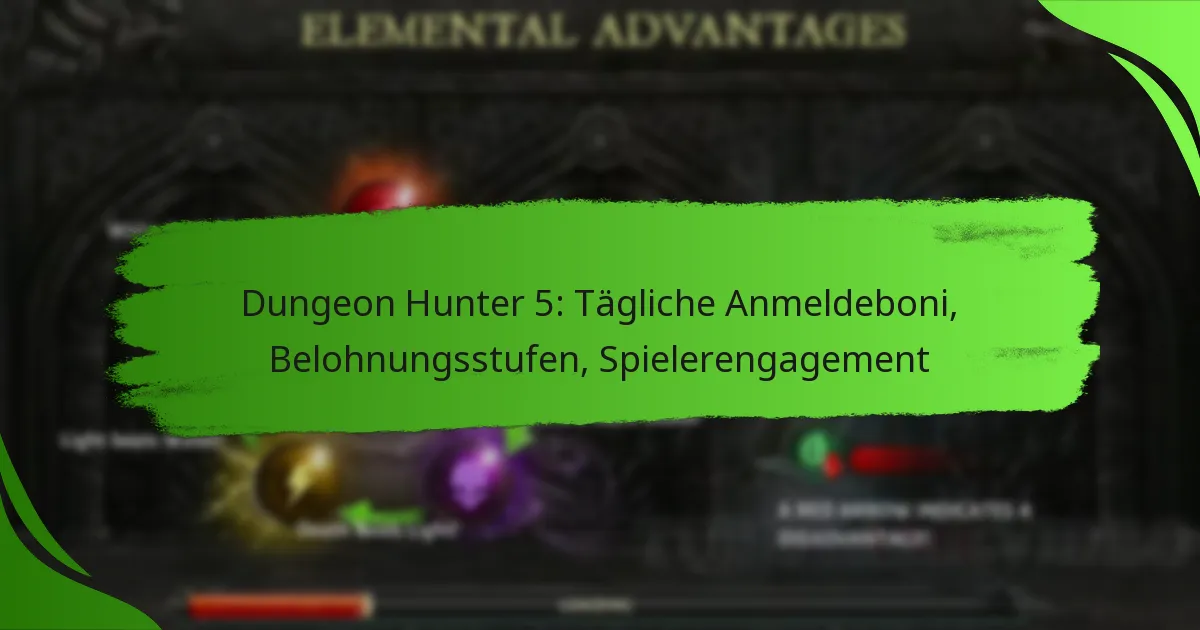 Dungeon Hunter 5: Tägliche Anmeldeboni, Belohnungsstufen, Spielerengagement